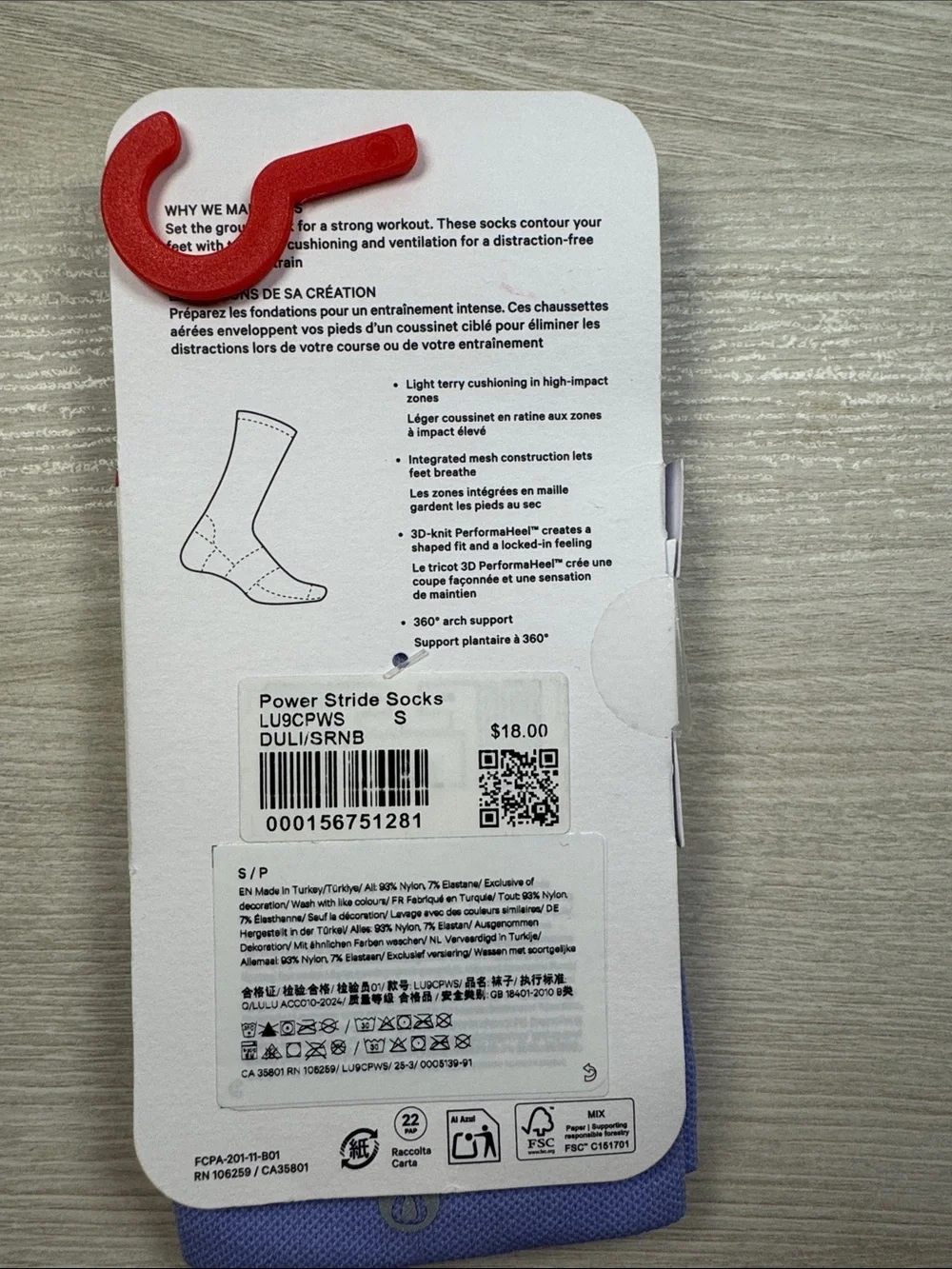 Lululemon Power Stride Socks